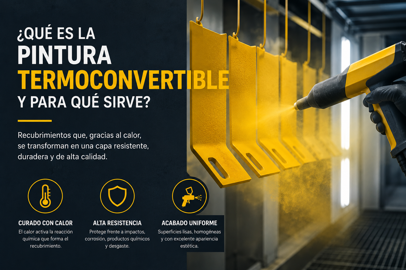 Pintura termoconvertible